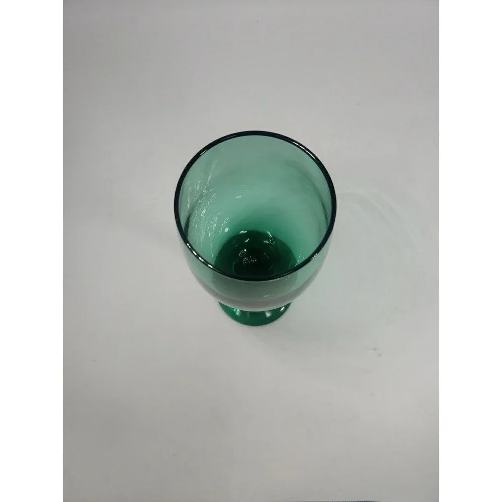 Libbey Dark Green Wine Glass Vintage Replacement 7